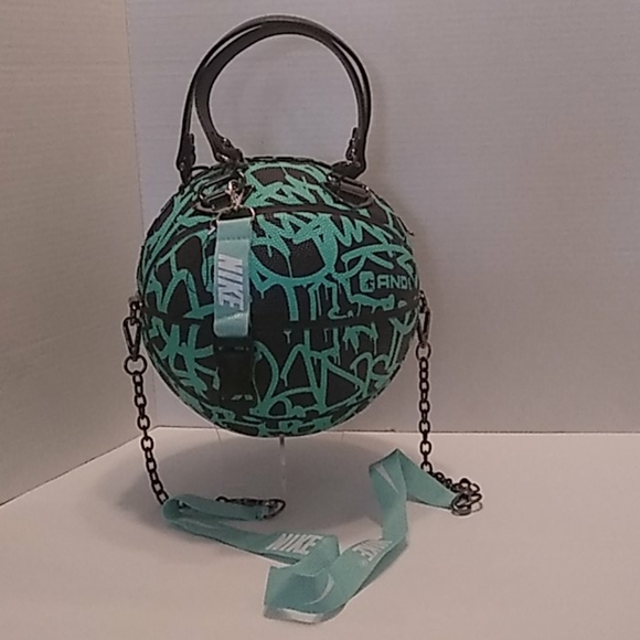 NWT HANDMADE Graffiti And1 Black&Mint Basketball Purse 🏀 - Picture 2 of 16